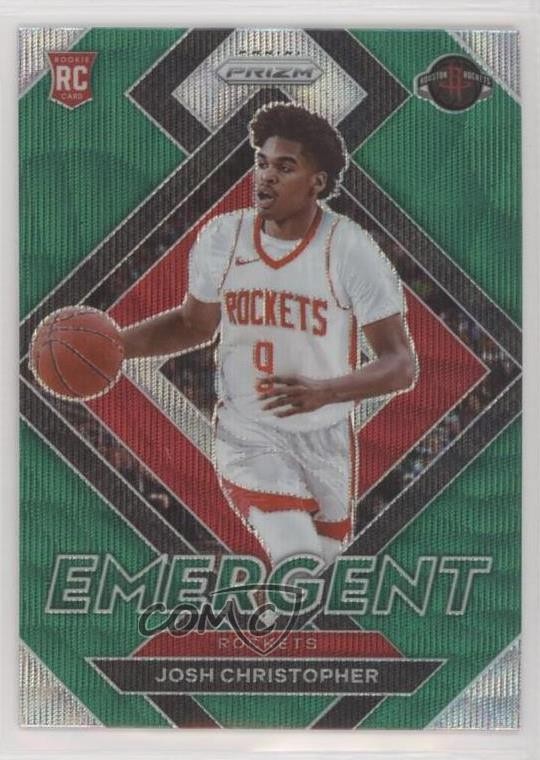 2021-22 Panini Prizm Emergent Green Wave Prizm Josh Christopher #24 02v3