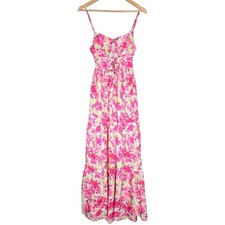 Women's Tiered Ruffle Sleeveless Floral Long Maxi Dress Fairy Whimsical Vacation