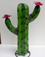 METAL YARD ART 18 TALL SAGUARO CACTUS SCULPTU...
