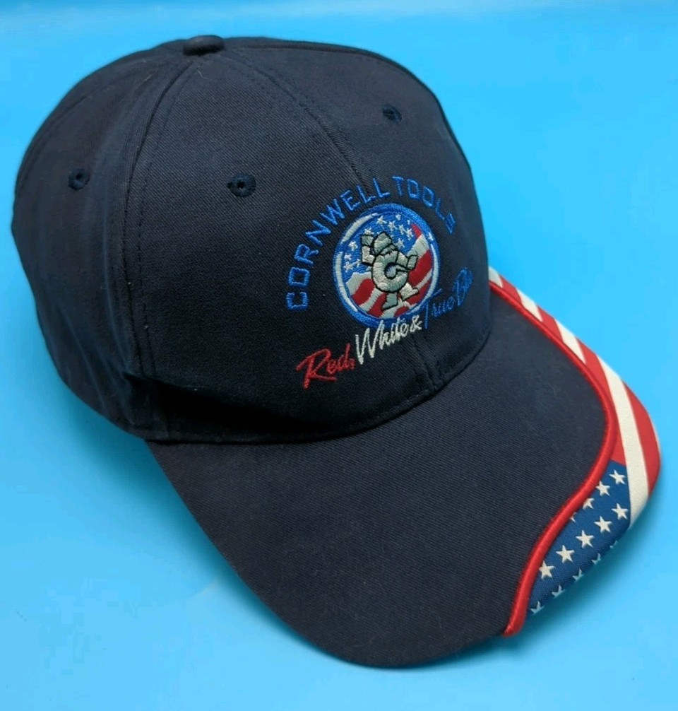 CORNWELL TOOLS hat red white blue adjustable cott… - image 1