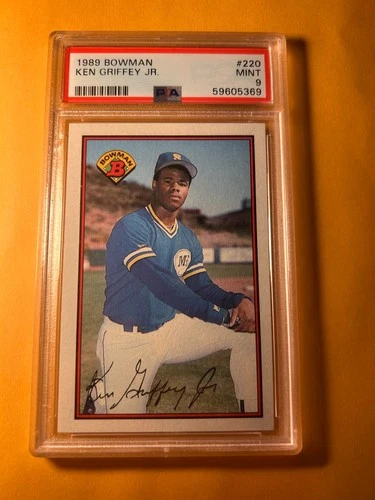 PSA 9 MINT 1989 BOWMAN #220 KEN GRIFFEY JR ROOKIE RC CARD