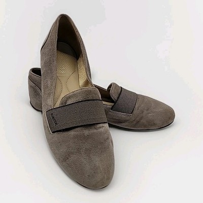 GEOX Suede Leather Slip-On Shoes Charlene Gray Womens Size EU 39 US 9 Flats