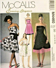 McCall's 4460 Misses Formal, Prom, Cocktail Dress Sewing Pattern 12-14-16-18 OOP