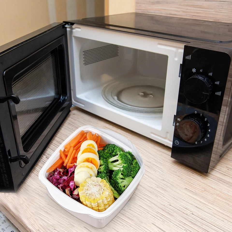 Microwave Steamer Microwave Cooker Cooking Meals Vegetables Kitchen Tool - image 2 of 4