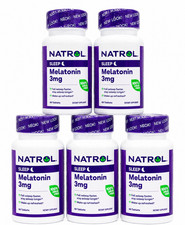 5X-Natrol Melatonin 3mg Sleep Aid 60 Tablets, Drug Free Exp. 09/26, 04/27