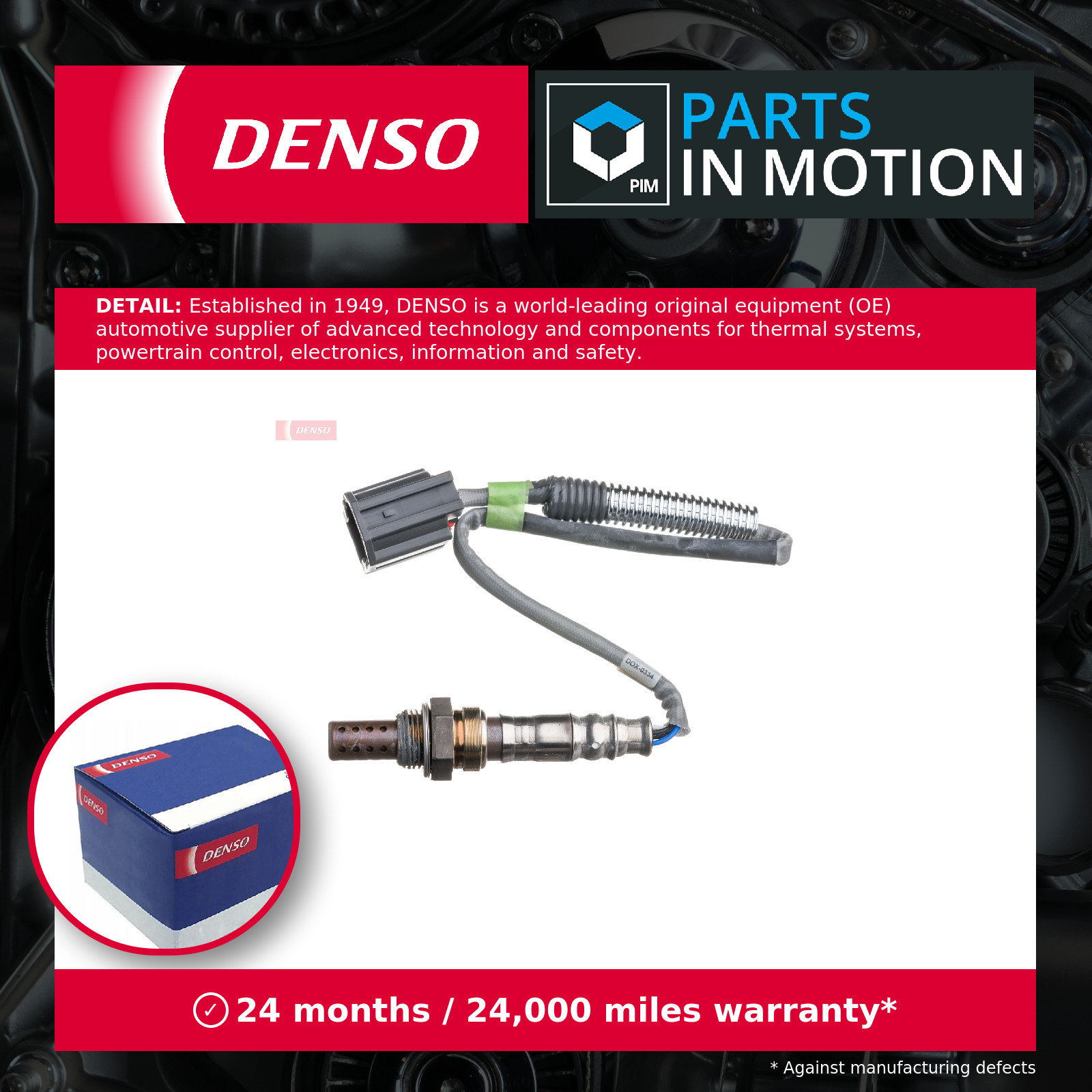 Lambda Sensor fits MAZDA MX5 Mk3 2.0 Post Cat 05 to 14 Oxygen Denso LFG218861A