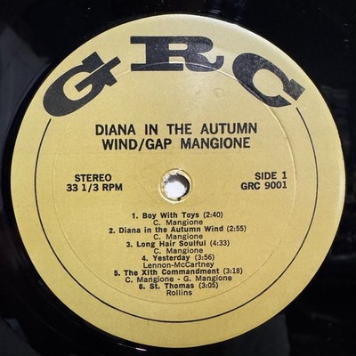 GAP MANGIONE - DIANA IN THE AUTUMN WIND (VINYL LP) 1968!!! RARE