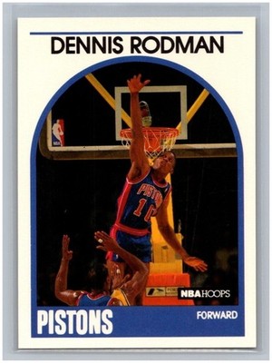 1989-90 NBA Hoops Dennis Rodman #211 Detroit Pistons HOF Basketball Trading Card