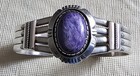 Vintage Sterling Silver Darrell Victor (DV) Southwestern Half-Cuff Bracelet — photo 2