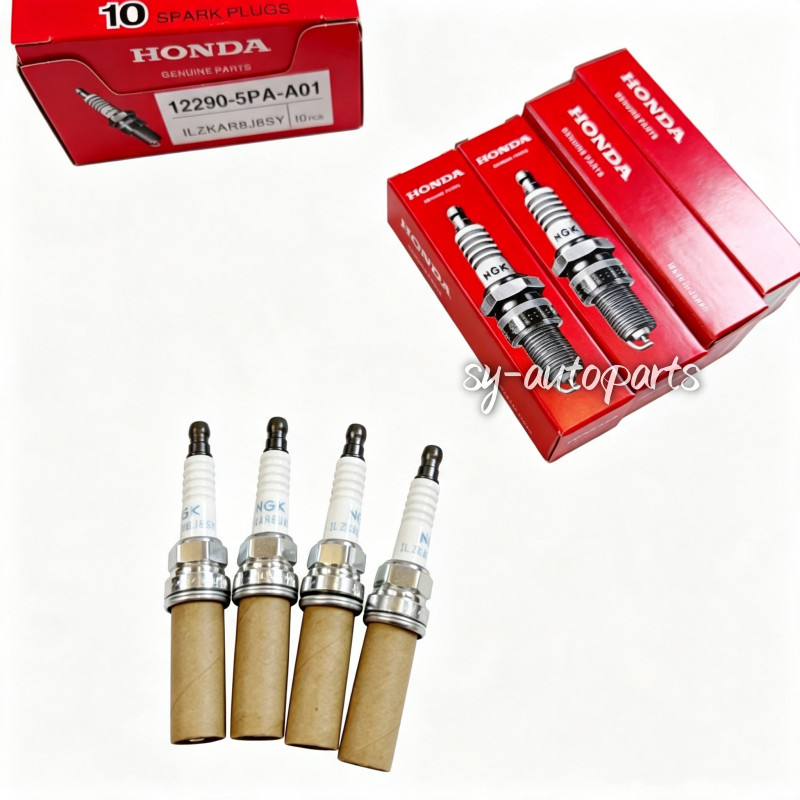 NGK Iridium Spark Plugs 4Pcs ILZKAR8J8SY 95660 12290-5PA-A01 Fits Honda Volvo