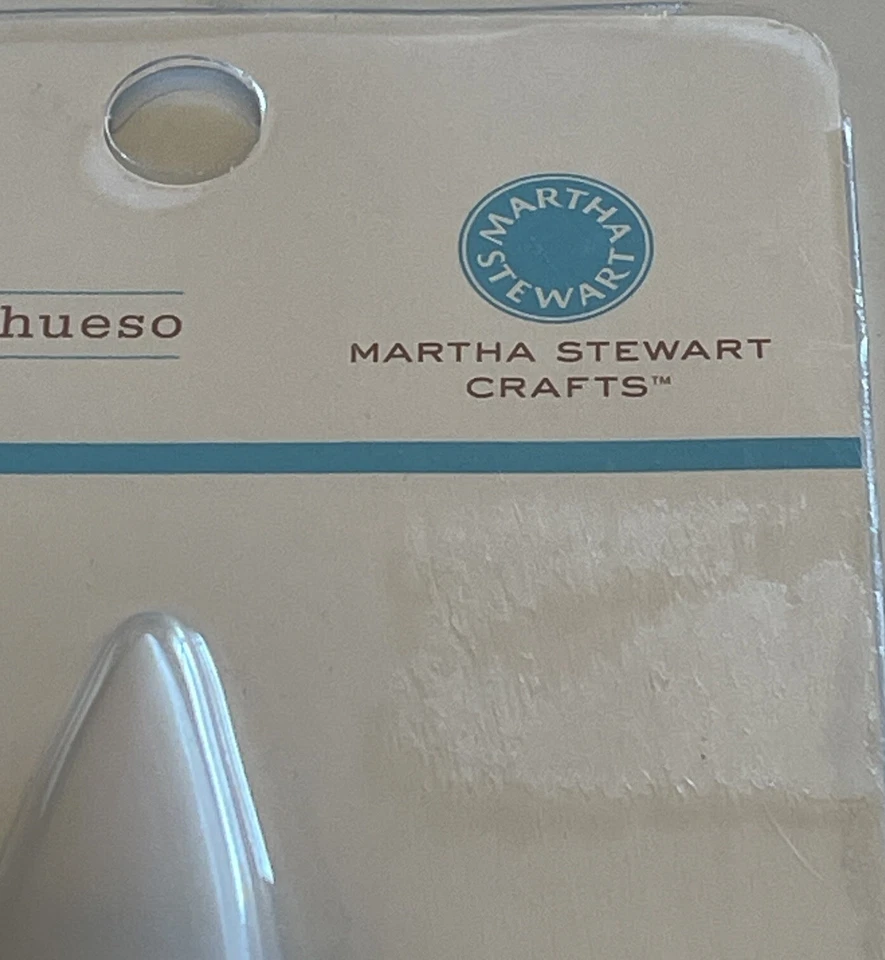Carpeta de hueso artesanal Martha Stewart verde menta herramienta difícil de encontrar nueva Foto 3 de 4