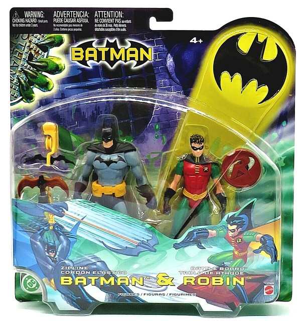 Batman Action Figures Zipline Batman & Battle Board Robin 2pack 2003 NEW! eBay