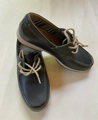 New Clarks Leather Lace Up Mens Fallston Style Navy Dark  display picture 1