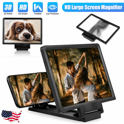 Smartphone Magnifier 3D Enlarged Screen Video Mobile Cell Phone Amplifier Stand
