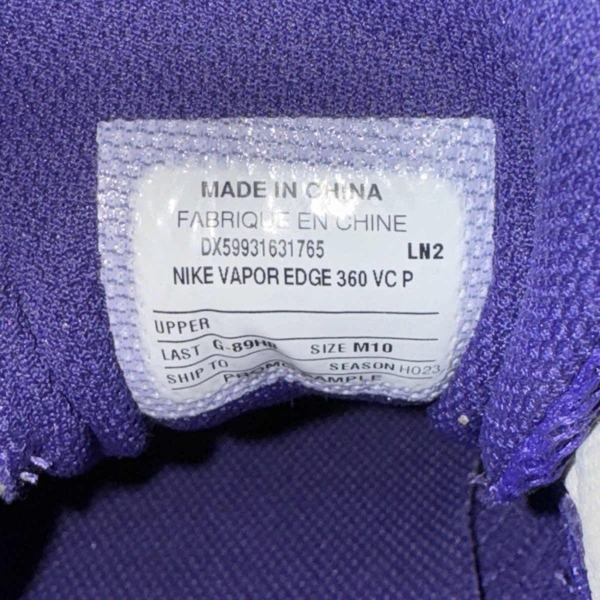 Size 11 Nike Vapor Edge 360 VC Carbon LSU Tigers PE Football Cleats - SAMPLE LSU also got the Nike Vapor Edge 360 VC Cleats! ??? main image 3