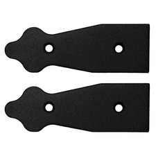 Dummy Hinges Fake Faux Vintage False Strap Metal Hinge Fronts Door Black 2pcs