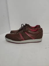 FOOTJOY 54371 CONTOUR BROWN LEATHER GOLF SPIKELESS MENS 9M SHOES