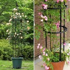 Garden Trellis for Climbing Plants 6 Feet Rustproof Metal Potted Plant ...