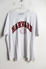 Primark Harvard Womens T-Shirt White - Siz 12 14 (M16)