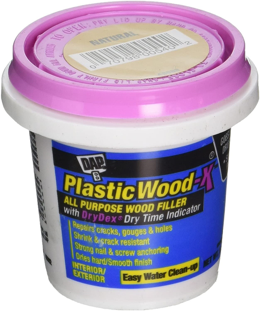 DAP 00540 5.5 Oz Natural Plastic Woodx Stainable Wood Filler With