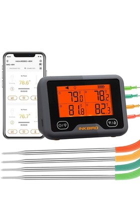 INKBIRD Smart Rechargeable Wireless Digital BBQ Thermometer Brand New Open Box