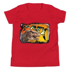 T-Rex Tyrannosaurus Custom Designed Unisex Youth Short Sleeve Cotton T-Shirt