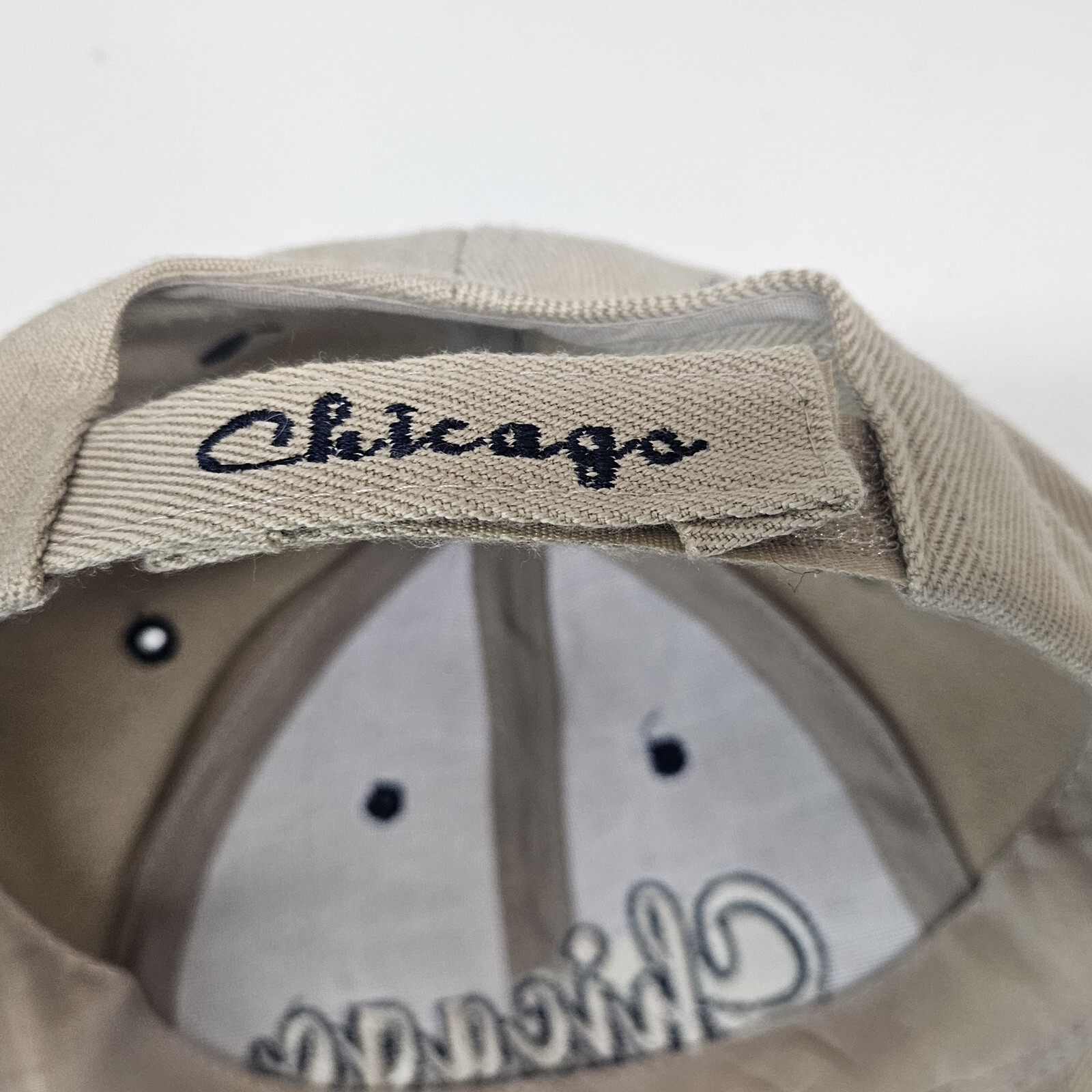 Chicago Hat Tan Adjustable Strapback Embroidered … - image 8