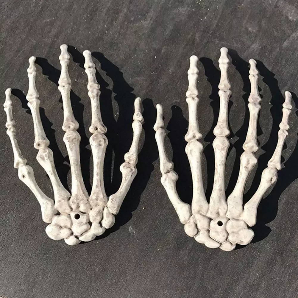 Halloween Resin Skeleton Hands Realistic Fake Human Hand Bone Party Home D  8U2D