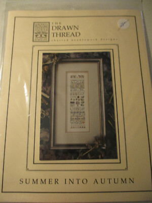 The Drawn Thread Summer Into Autumn Needlepoint Chart w/ Floss, Linen, Beads