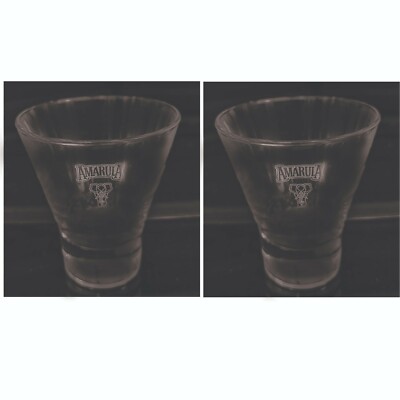 AMARULA Cream Liqueur 2 x Cocktail Glasses ELEPHANT BNIB South Africa 