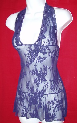Chemise Dentelle Victoria's Secret - Violet Floral - Taille S - Neuve Avec étiquettes