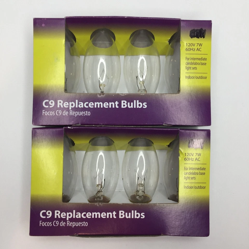 Light Keeper Pro 2 Packs 4 C9 Replacement Bulbs 120V 7W 60Hz AC Indoor Outdoor - Image 2 of 4
