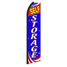 SELF STORAGE Advertising Sign Swooper Feather Flutter Banner Flag Only