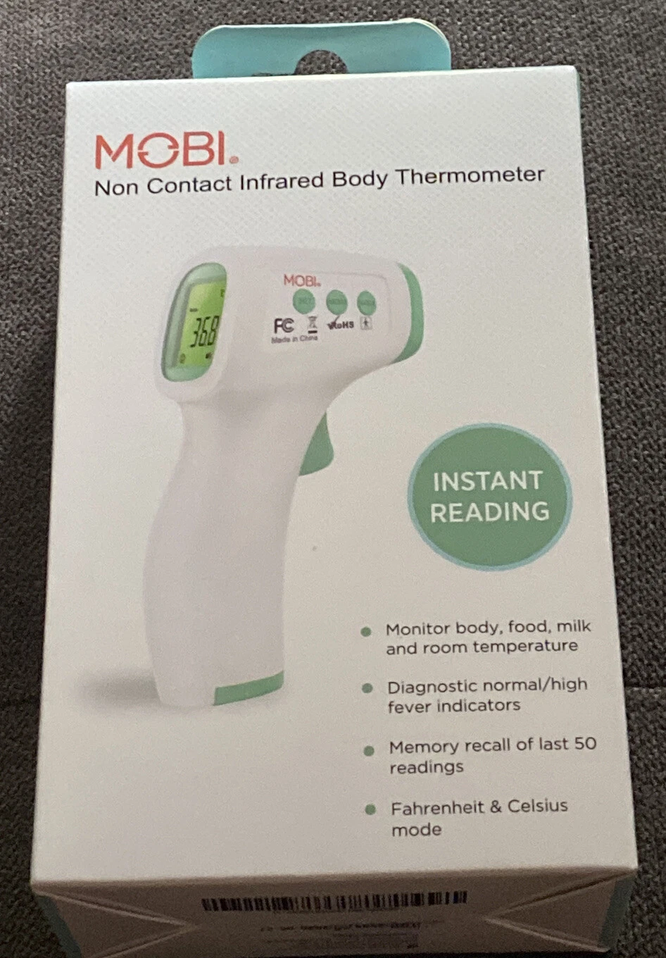 MOBI Non-Contact Forehead Thermometer with Fever 🌡Indicators and Object Mode🌡