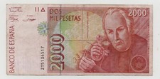 SPAIN 2000 PESETAS 1992 PICK 162 LOOK SCANS 