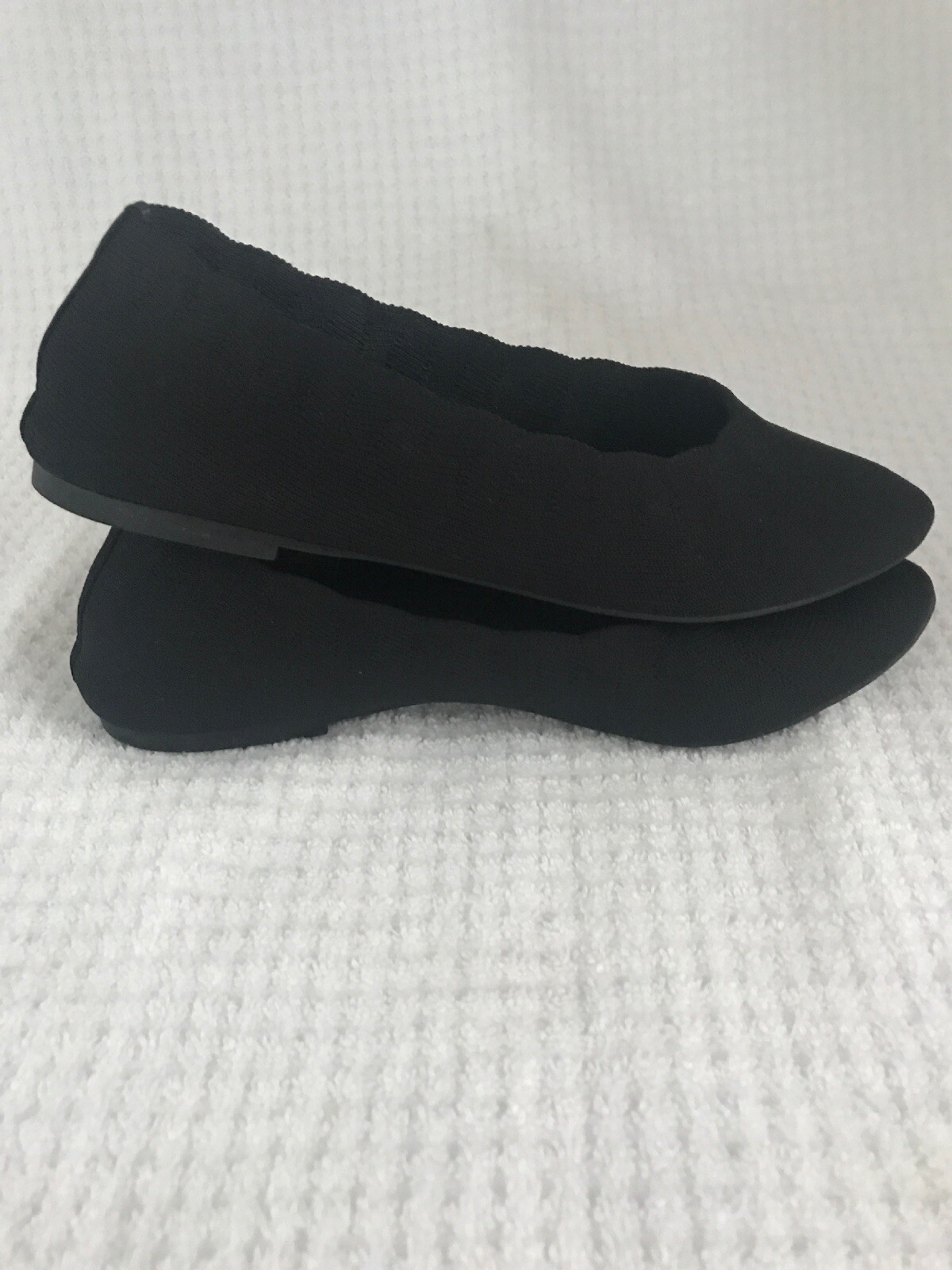 black memory foam flats