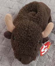TY Beanie Baby Roam The Buffalo Plush Toy Tag Attached Retired Vintage 1998