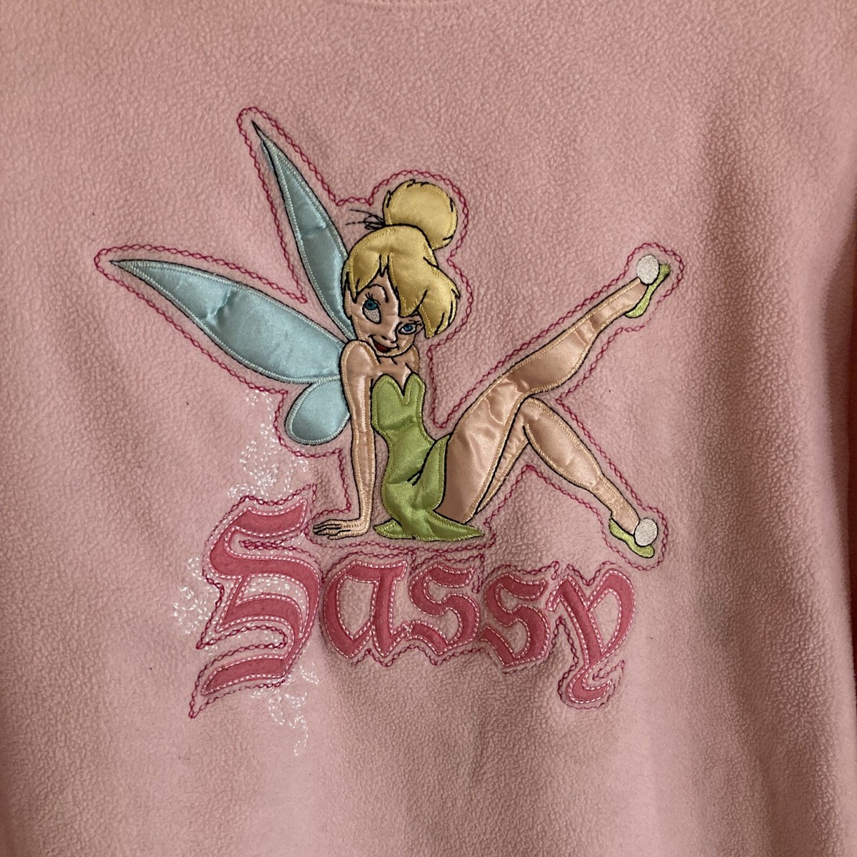 Disney Tinkerbell Sassy Solid Pink Sweater SIZE L