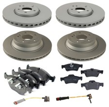 Genuine OEM Front and Rear Brake Kit Vented Rotors Pads and Sensors for MB E500