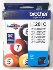  Damaged Box New GENUINE BROTHER LC201C CYAN Ink Cartridge 10/2020 Sealed