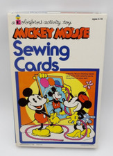 Mickey Mouse Sewing Cards 950C Colorfoms 1978 Ages 4-10 Open Unused