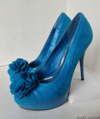 NEW ANNE MICHELLE Dyanmite-04 Flower Stiletto Platform Pump (Size 7.5 M)