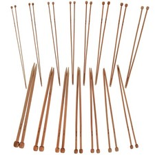 JubileeYarn 12.5" Single Point Bamboo Knitting Needles Set  15 Sizes: 2mm-10mm