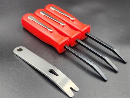 🔴🔧 Red Pocket Prybar Combo + Keychain Tool - Versatile EDC Set! 🗝️🛠️ - Picture 1 of 3