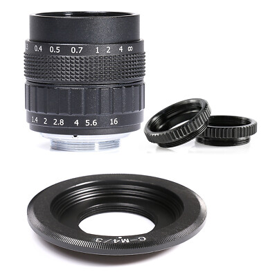 Fujian 50mm f1.4 CCTV C Mount Lens for Micro Four Thirds m4/3 MFT Mount Cameras