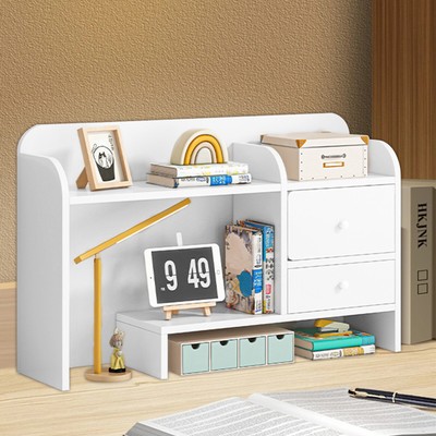 Schreibtischregal Mit Schubladen, Desktop BüCherregal, Bookcase Shelf stabil DE