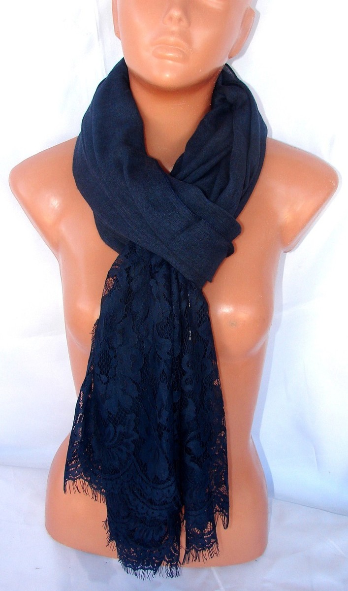 new Elegante SCIARPA STOLA Foulard con pizzo,Donna coprispalle