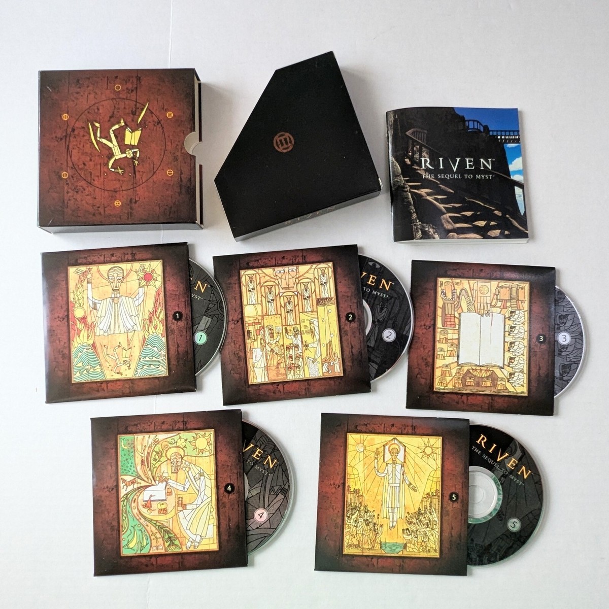 Myst & Riven Video Game Lot CD-ROM (Myst 1993 Win 3.1) Riven 1997 