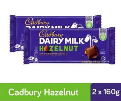 Cadbury Dairy Milk Chocolate Hazelnut Bundle of 2 Free Shipping World Wide