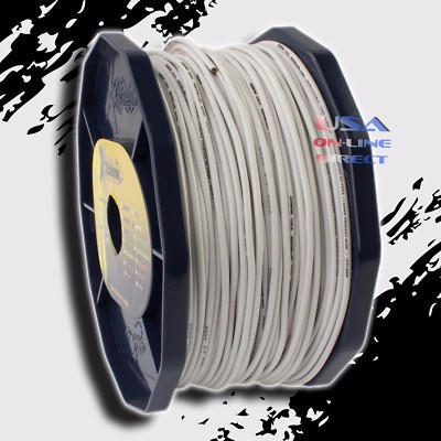 WHITE 16 Gauge AWG 100% OFC Copper 400ft. Stranded Primary Remote Wire Cable USA